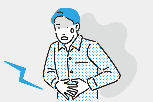 嘔吐がある、下痢がある